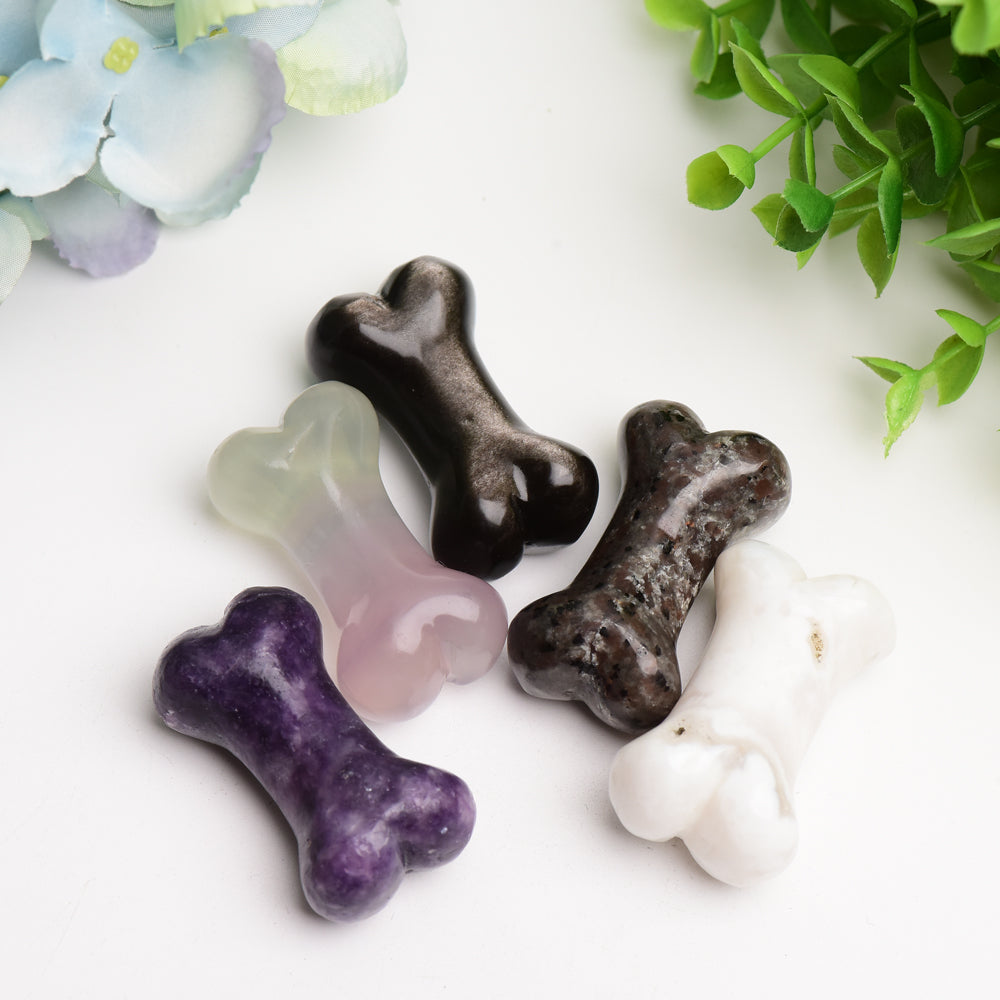 2" Mixed Crystal Bone Figurines for Healing Energy