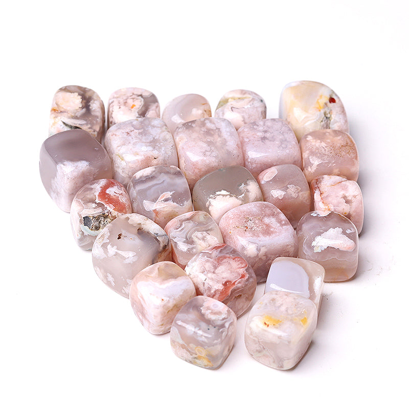 20-25mm Flower Agate Crystal Cubes for Healing