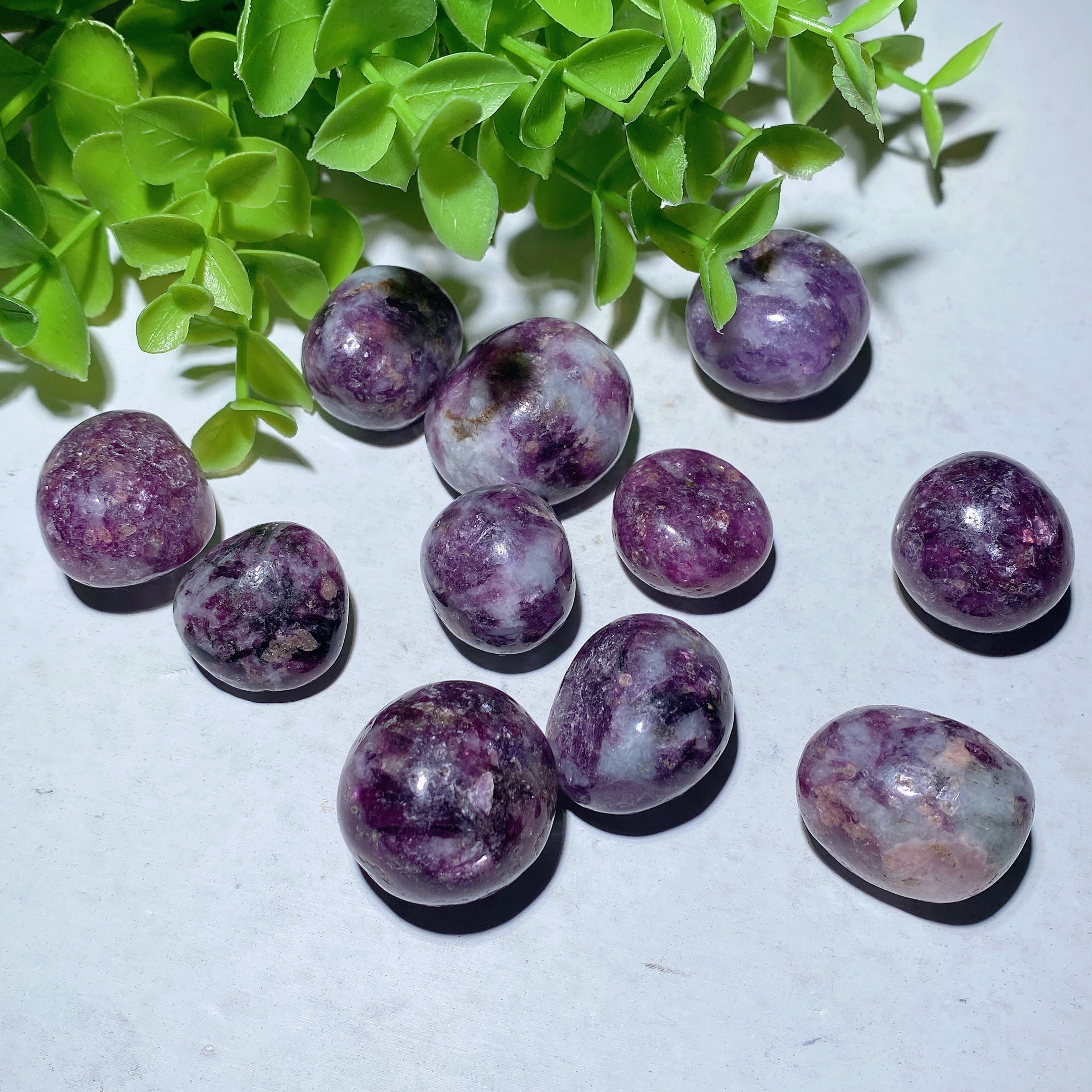 20-30mm Purple Lepidolite Tumbled Stones for Crystal Healing and Meditation