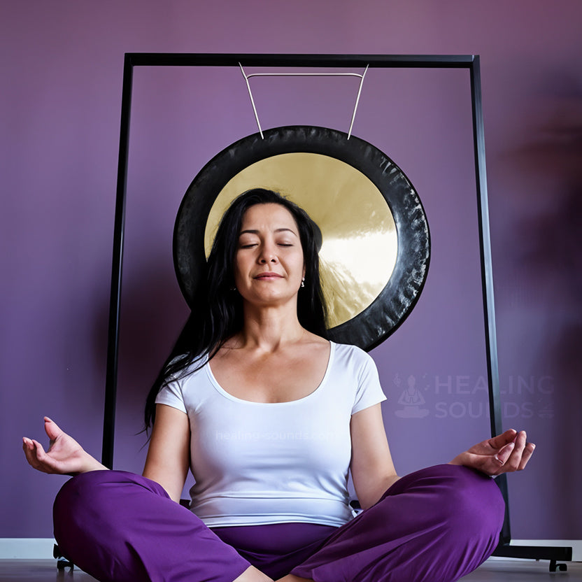 20" Chinese Gong Set for Meditation with Stand & Mallet