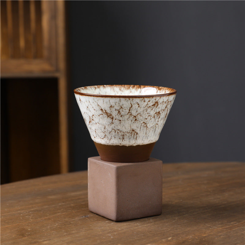 200ml Ceramic Kiln Change Coffee Mug for Zen Decor Rituals
