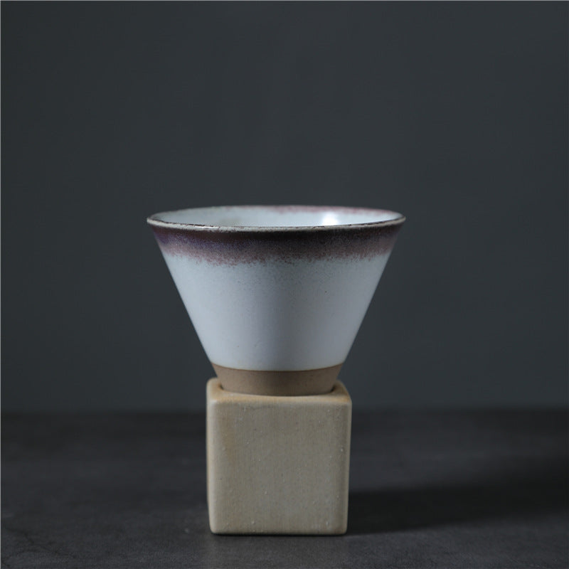 200ml Vintage Gradient Ceramic Coffee Mug with Base | Zen Decor