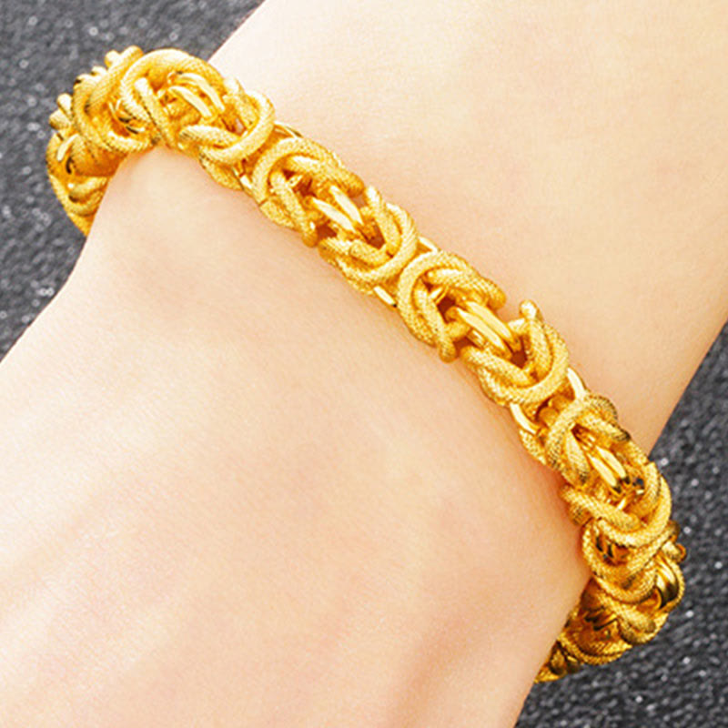 Premium 24k Gold Plated Double Headed Dragon Protection Bracelet