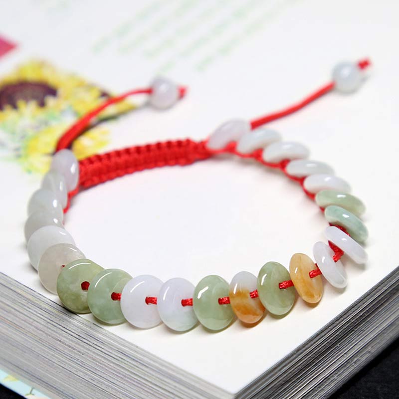 Adjustable Jade Red String Lucky Bracelet 14-20cm
