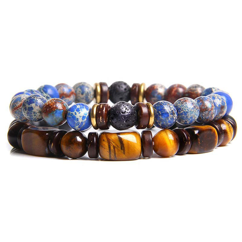 8mm Tiger Eye Emperor Stone Healing Bracelet for Meditation