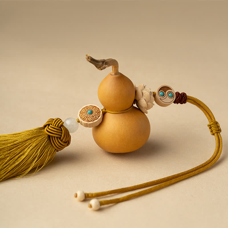 Lotus Feng Shui Gourd Tassels Car Hanging Charm