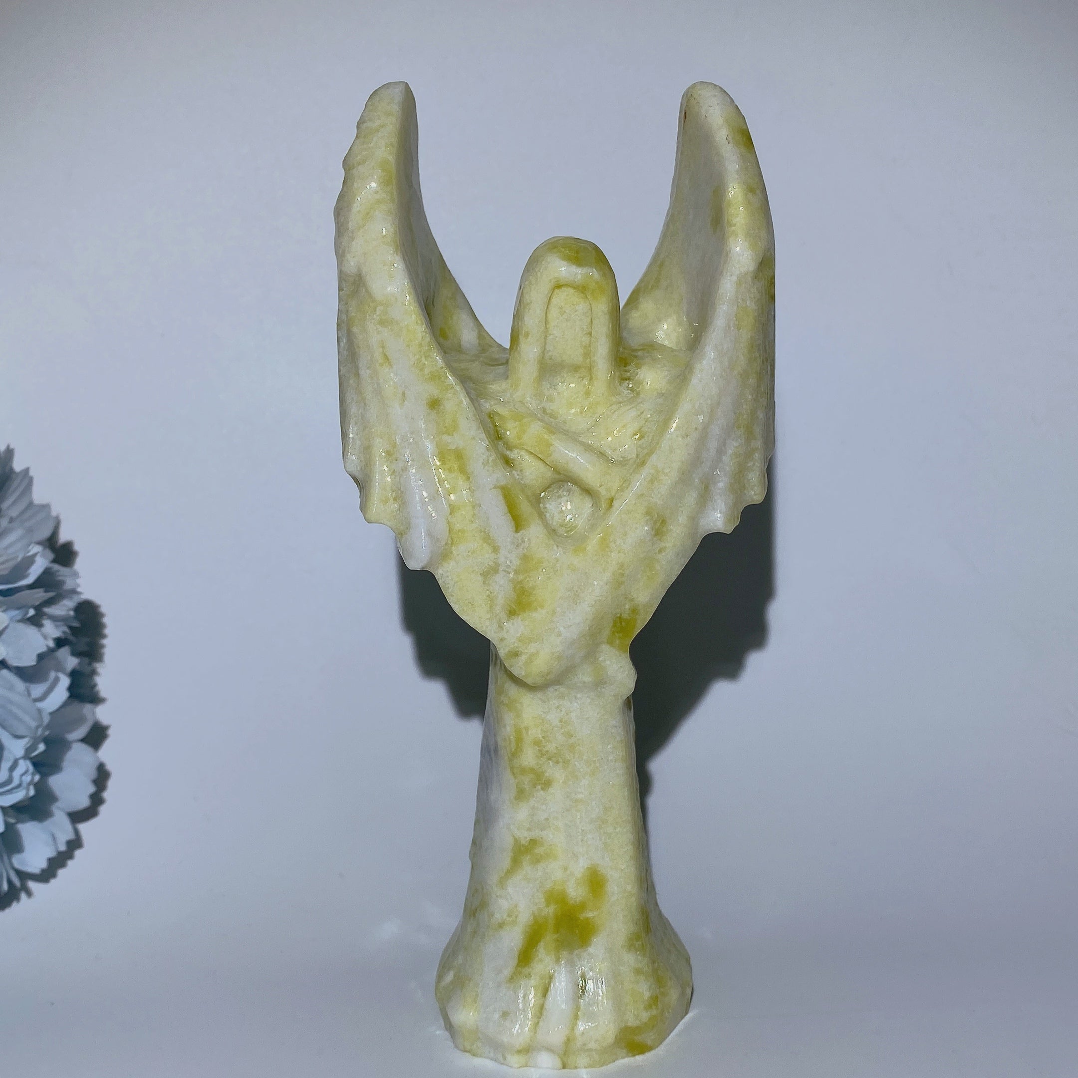20cm Jade Angel of Death Crystal Figurine Carving