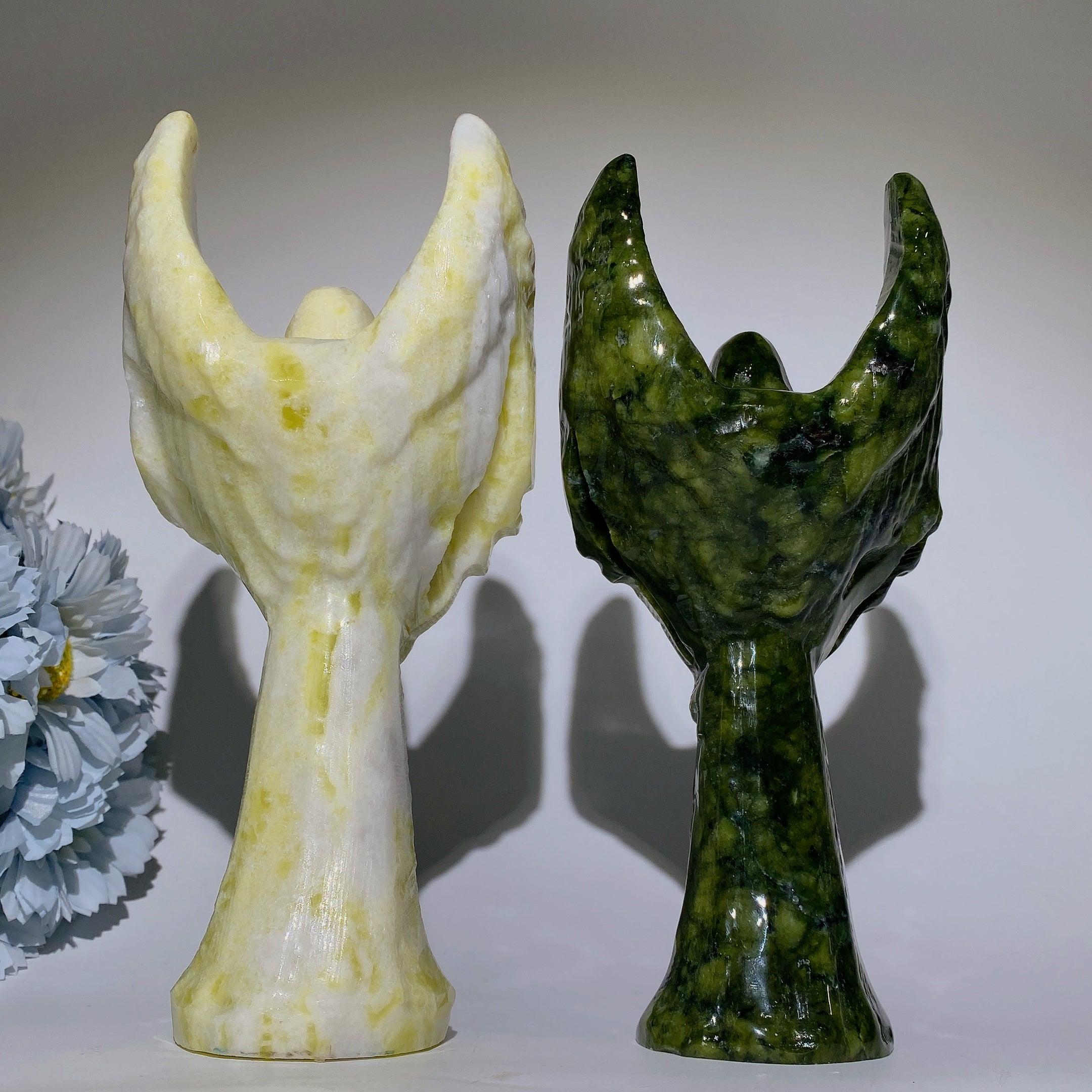 20cm Jade Angel of Death Crystal Figurine Carving