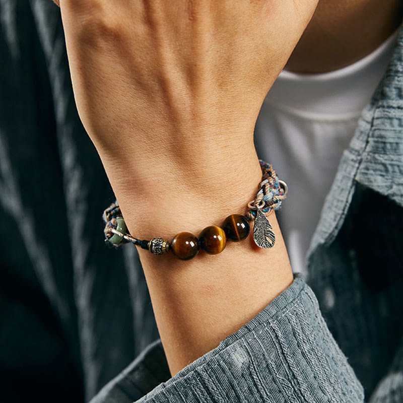 925 Sterling Silver Tiger Eye Willpower Bracelet Handmade