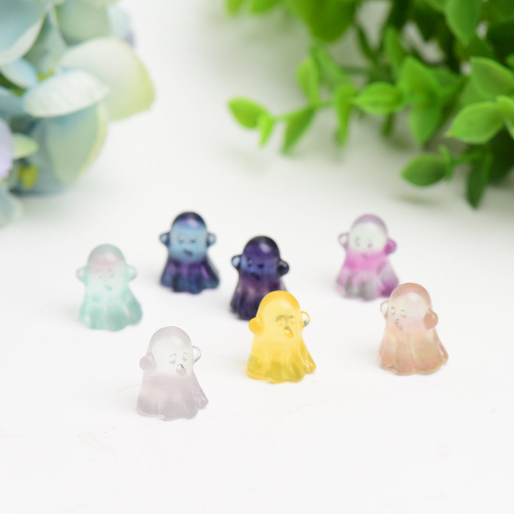 20mm Mini Fluorite Crystal Ghost Figurine for Healing