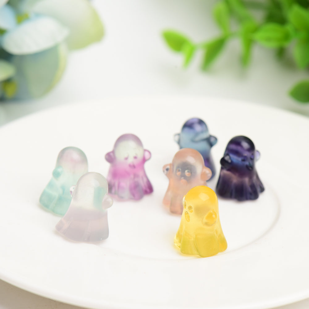 20mm Mini Fluorite Crystal Ghost Figurine for Healing