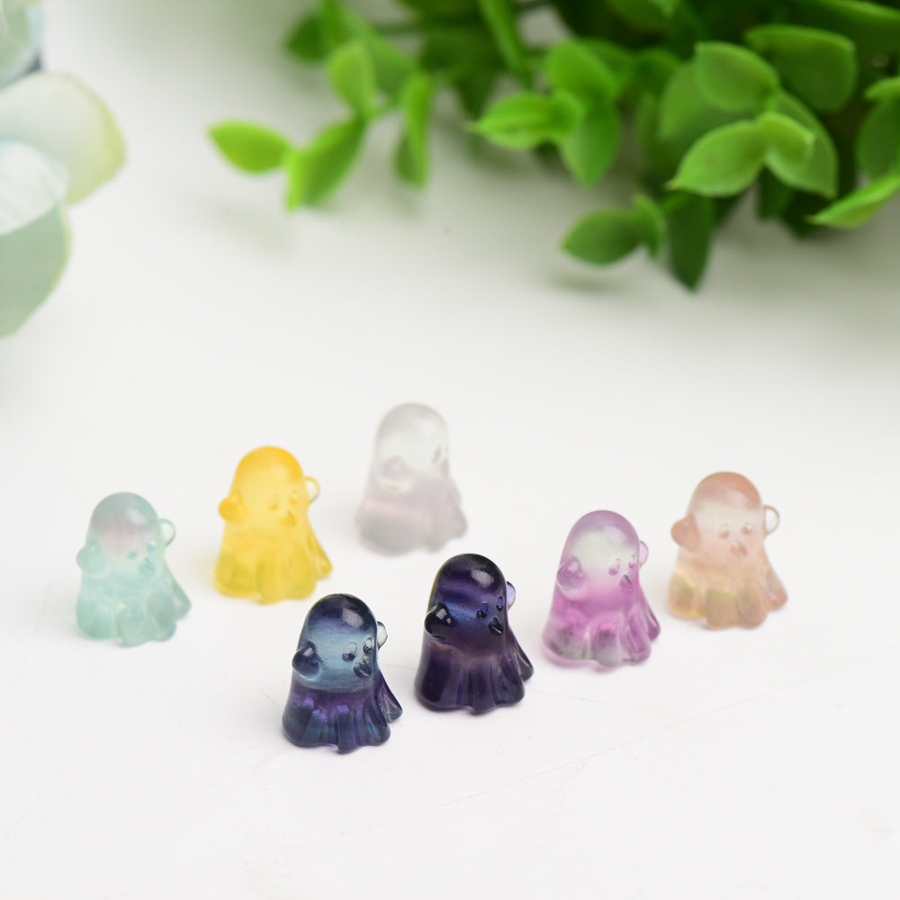 20mm Mini Fluorite Crystal Ghost Figurine for Healing