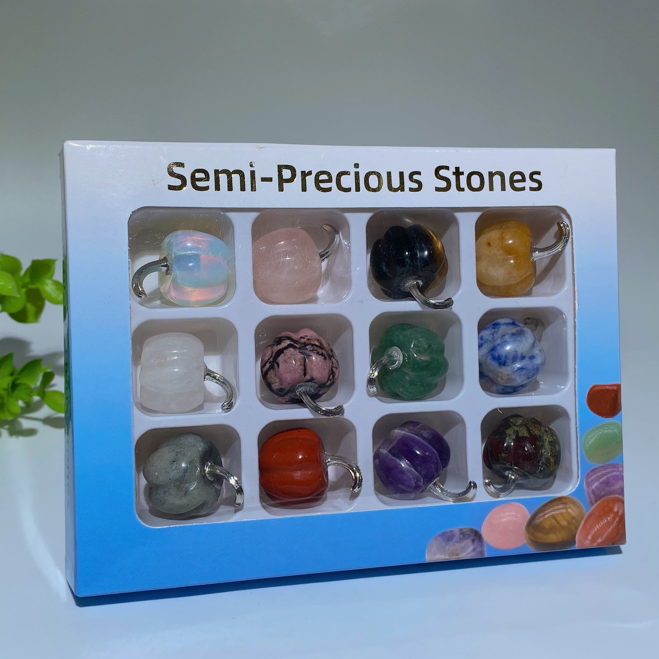 20mm Mixed Crystal Figurines Pumpkins for Healing and Decor