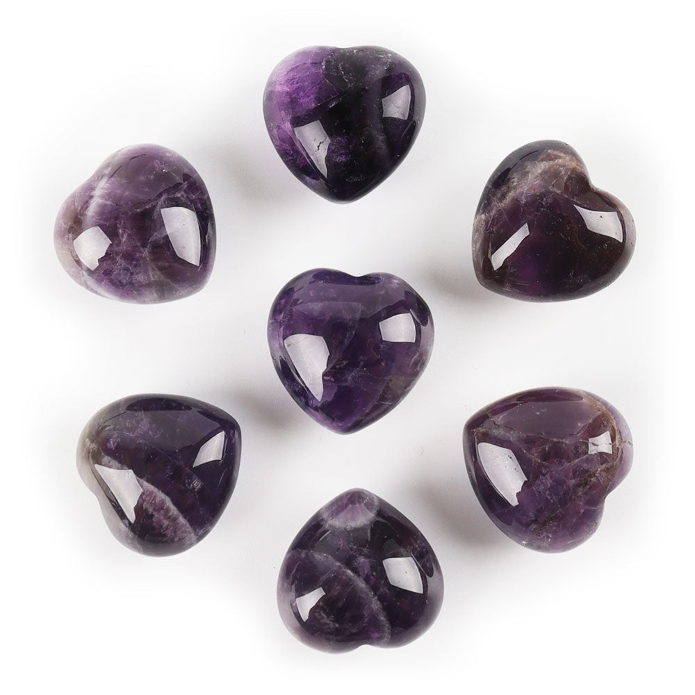 20mm Natural Crystal Heart for Heart Chakra Healing