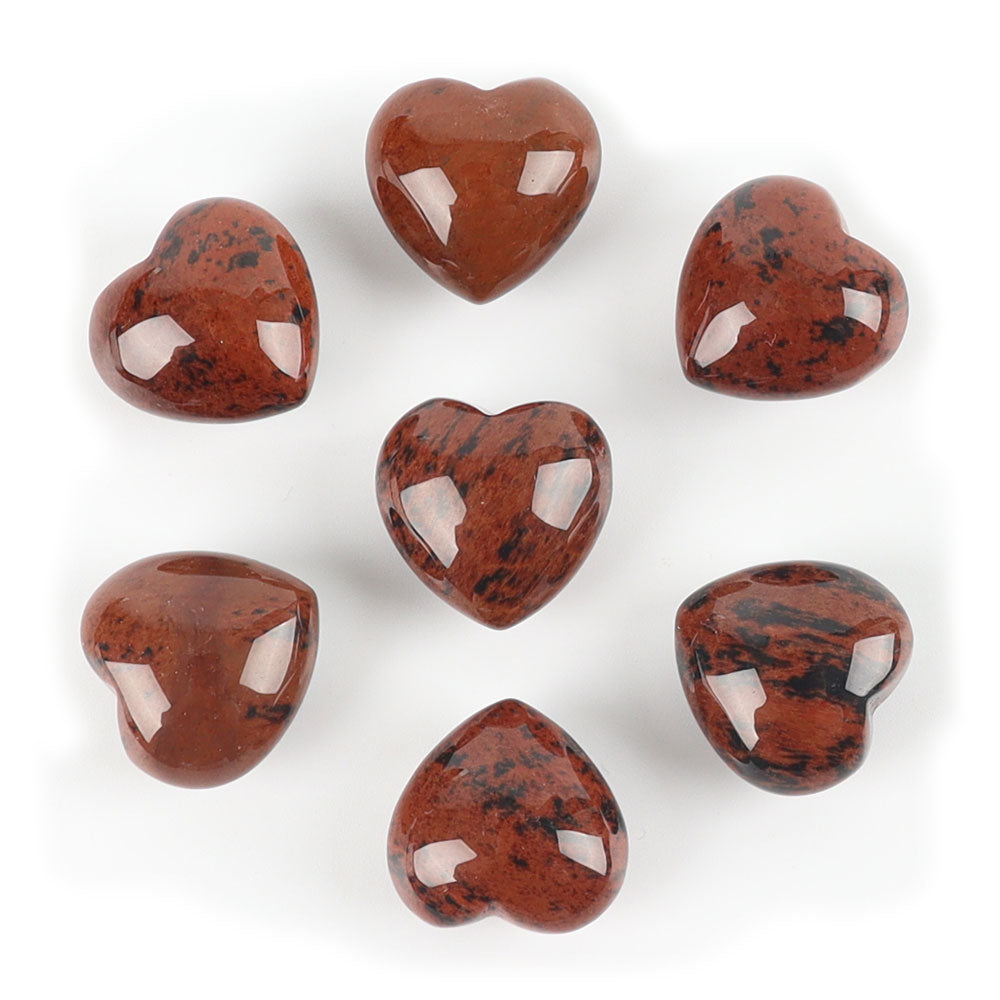 20mm Natural Crystal Heart for Heart Chakra Healing