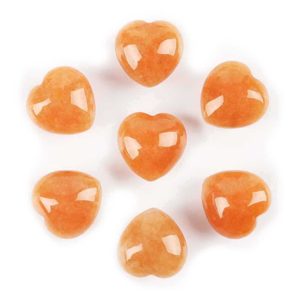 20mm Natural Crystal Heart for Heart Chakra Healing