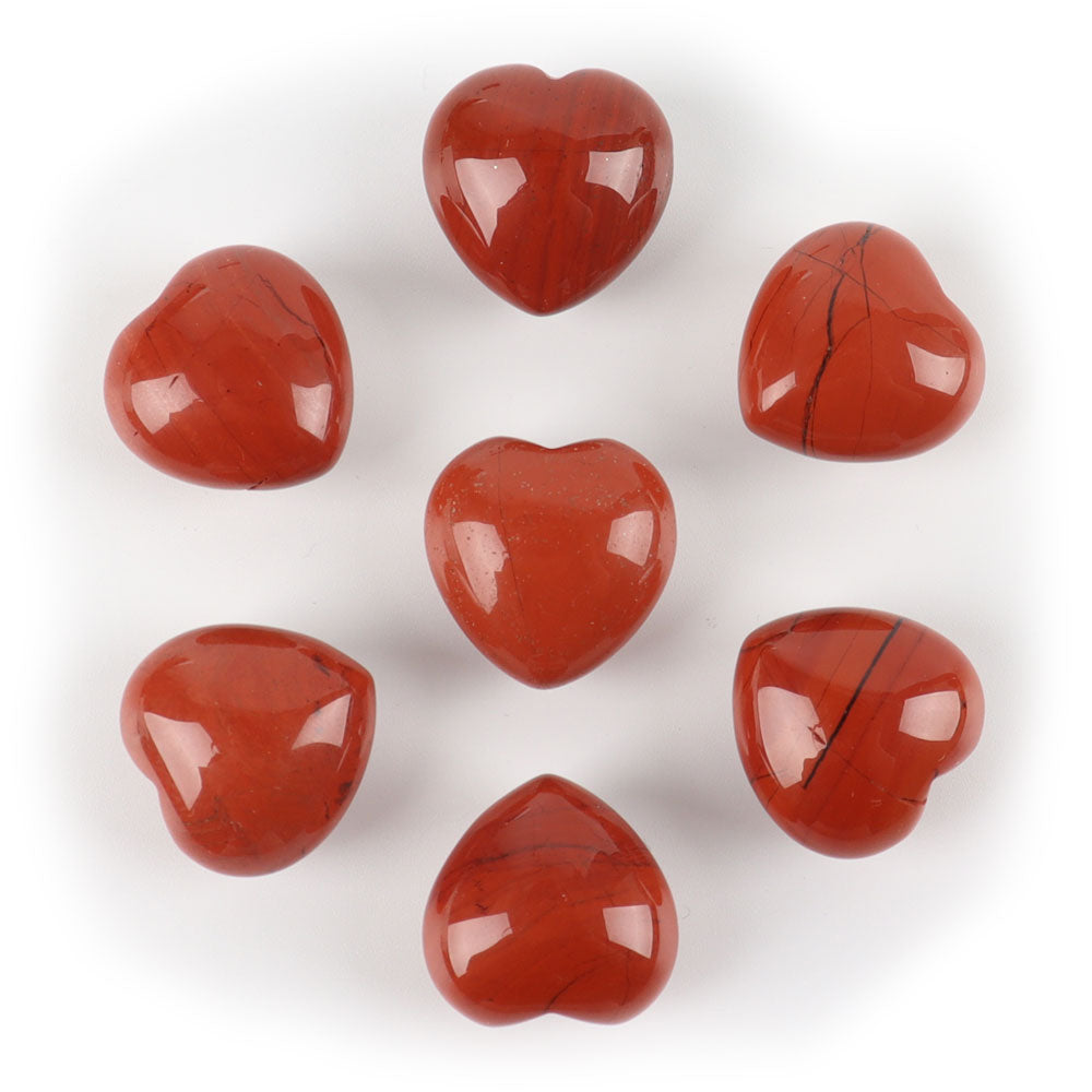 20mm Natural Crystal Heart for Heart Chakra Healing