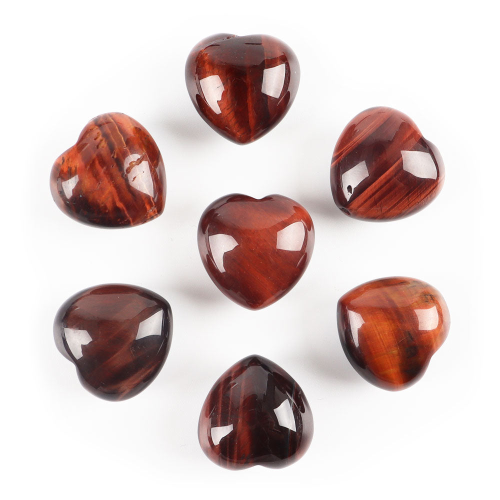 20mm Natural Crystal Heart for Heart Chakra Healing