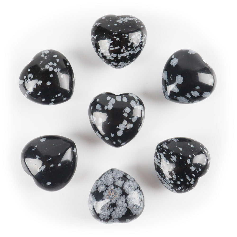 20mm Natural Crystal Heart for Heart Chakra Healing