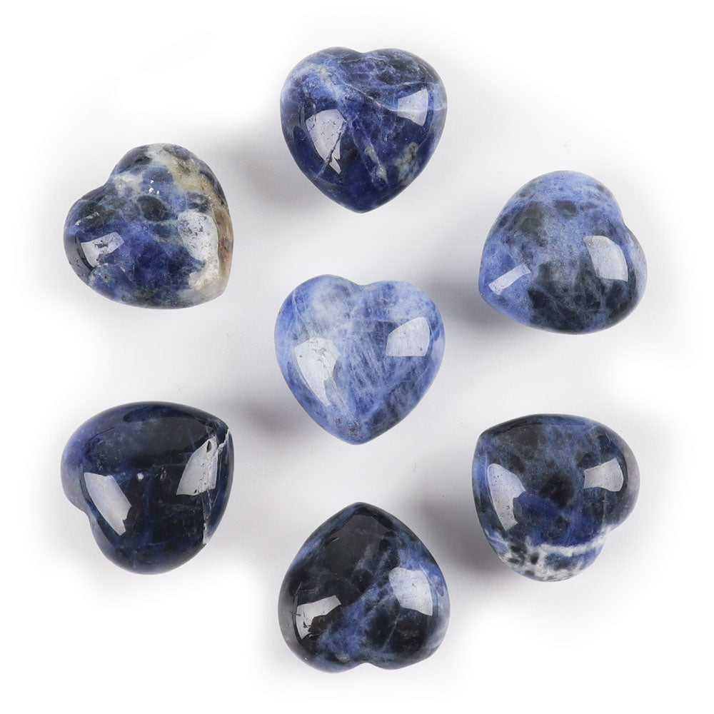 20mm Natural Crystal Heart for Heart Chakra Healing