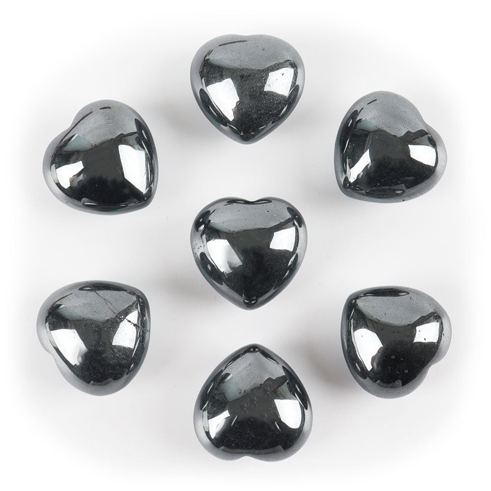 20mm Natural Crystal Heart for Heart Chakra Healing