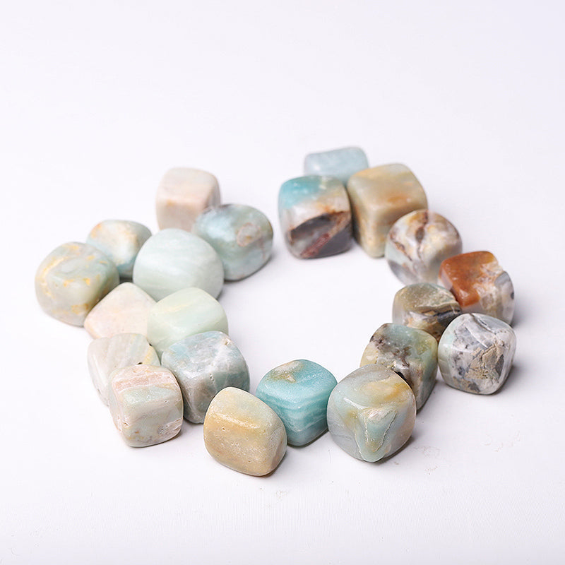 20mm Sky Blue Caribbean Calcite Healing Crystal Cubes