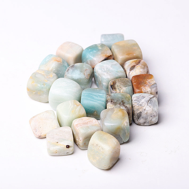 20mm Sky Blue Caribbean Calcite Healing Crystal Cubes