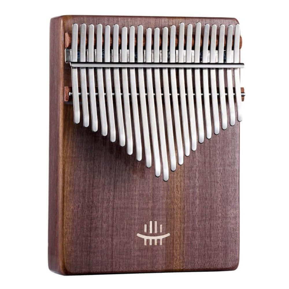 21 Key Walnut Wood Kalimba with Resonance Hole and Descending Metal Tines