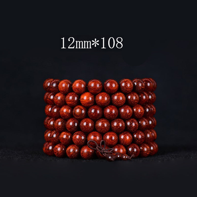 8mm Small Leaf Red Sandalwood Balance Bracelet