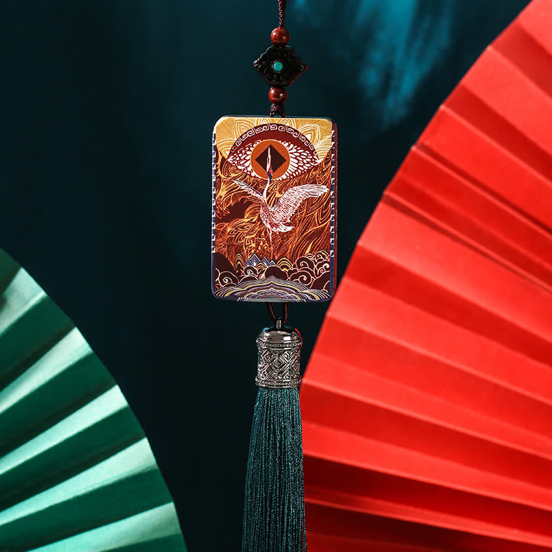 Vintage Ebony Wood Car Hanging Charm | Balance & Calm
