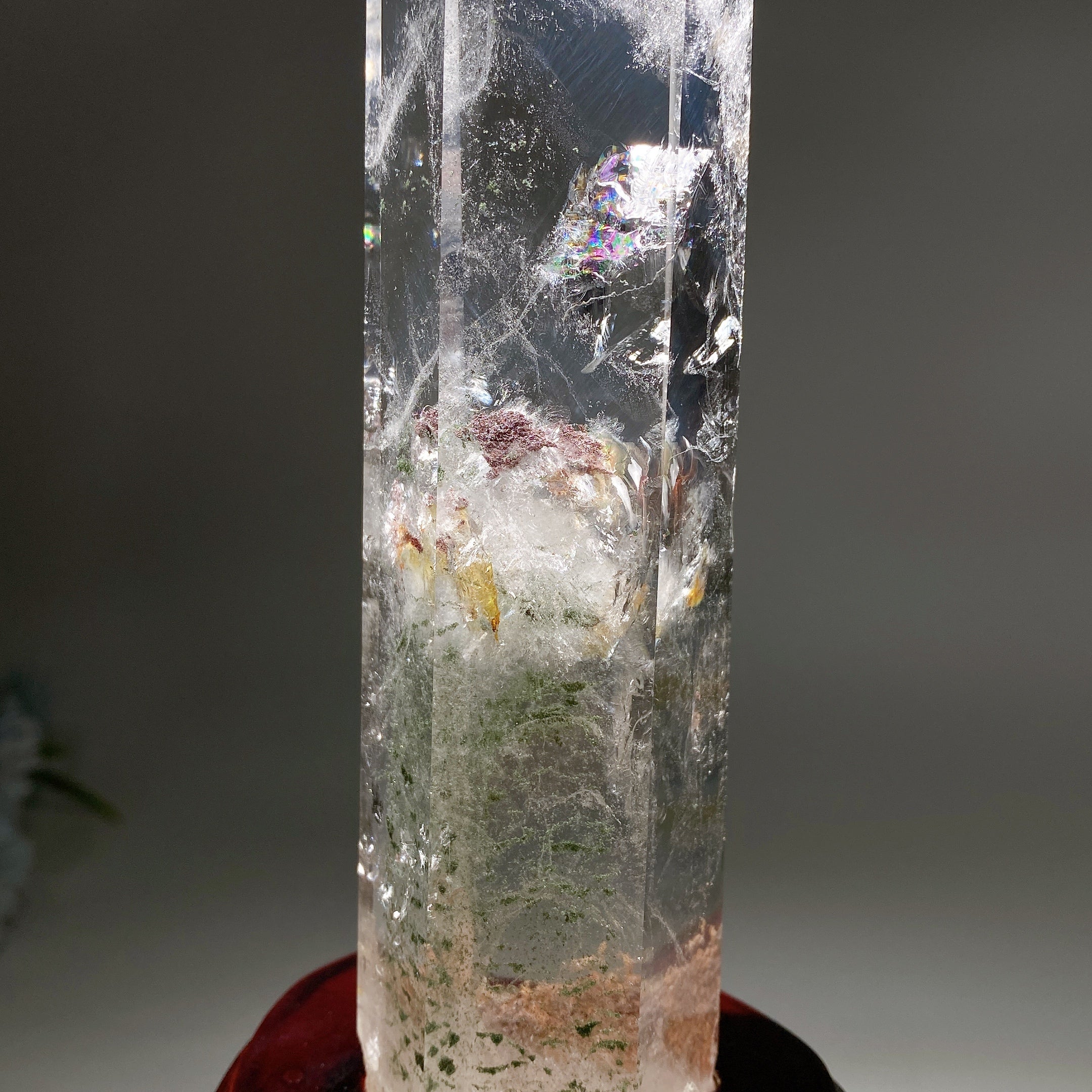 21cm Rainbow Garden Quartz Crystal Tower for Energy Healing