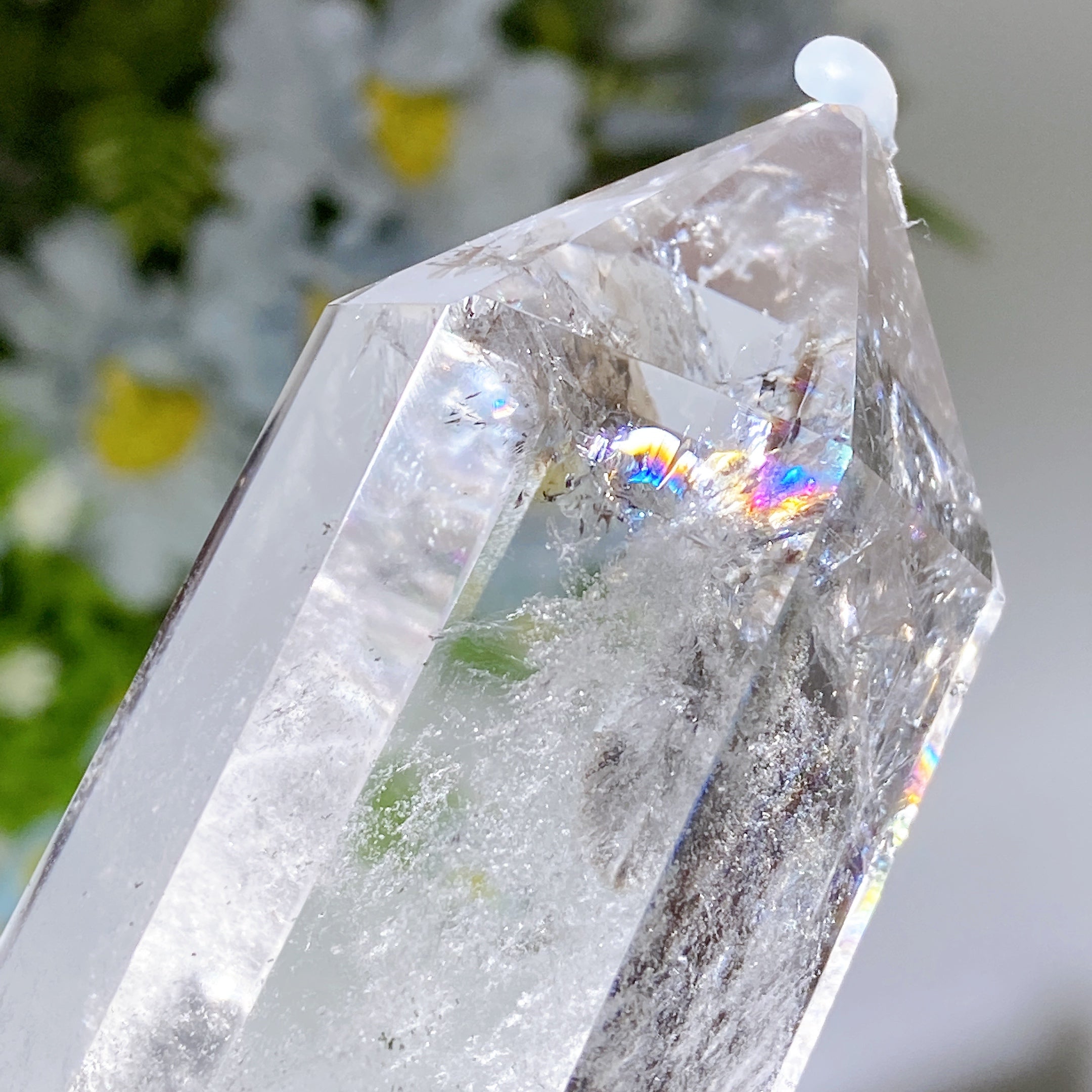 21cm Rainbow Garden Quartz Crystal Tower for Energy Healing