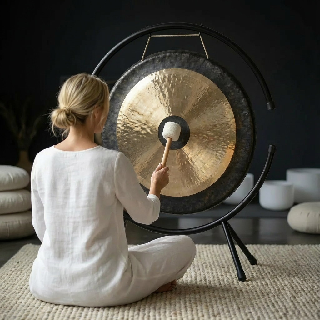 22 Inch Chau Gong with Stand - Chinese Instrument
