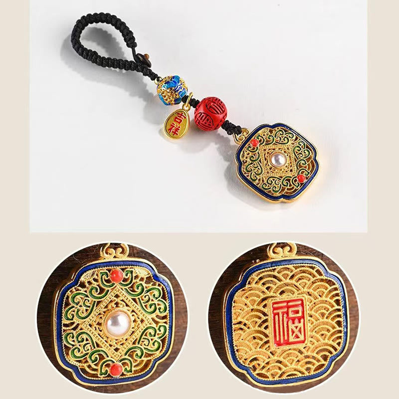 Blessing Fu Character Ruyi Charm Key Chain | Spiritual Jewelry