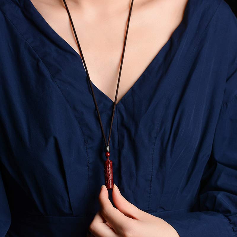 50cm Cinnabar Mantra Concentration String Necklace