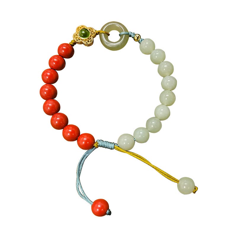 8mm Cinnabar Jade Blessing Bracelet for Prosperity & Calm