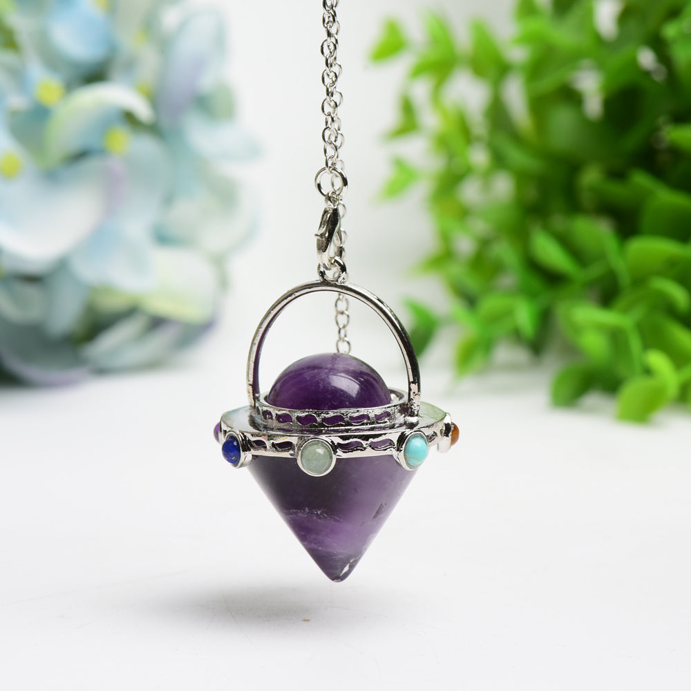 22cm Mixed Crystal Arrow Head Pendulum for Healing Energy