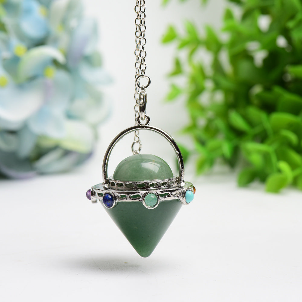 22cm Mixed Crystal Arrow Head Pendulum for Healing Energy