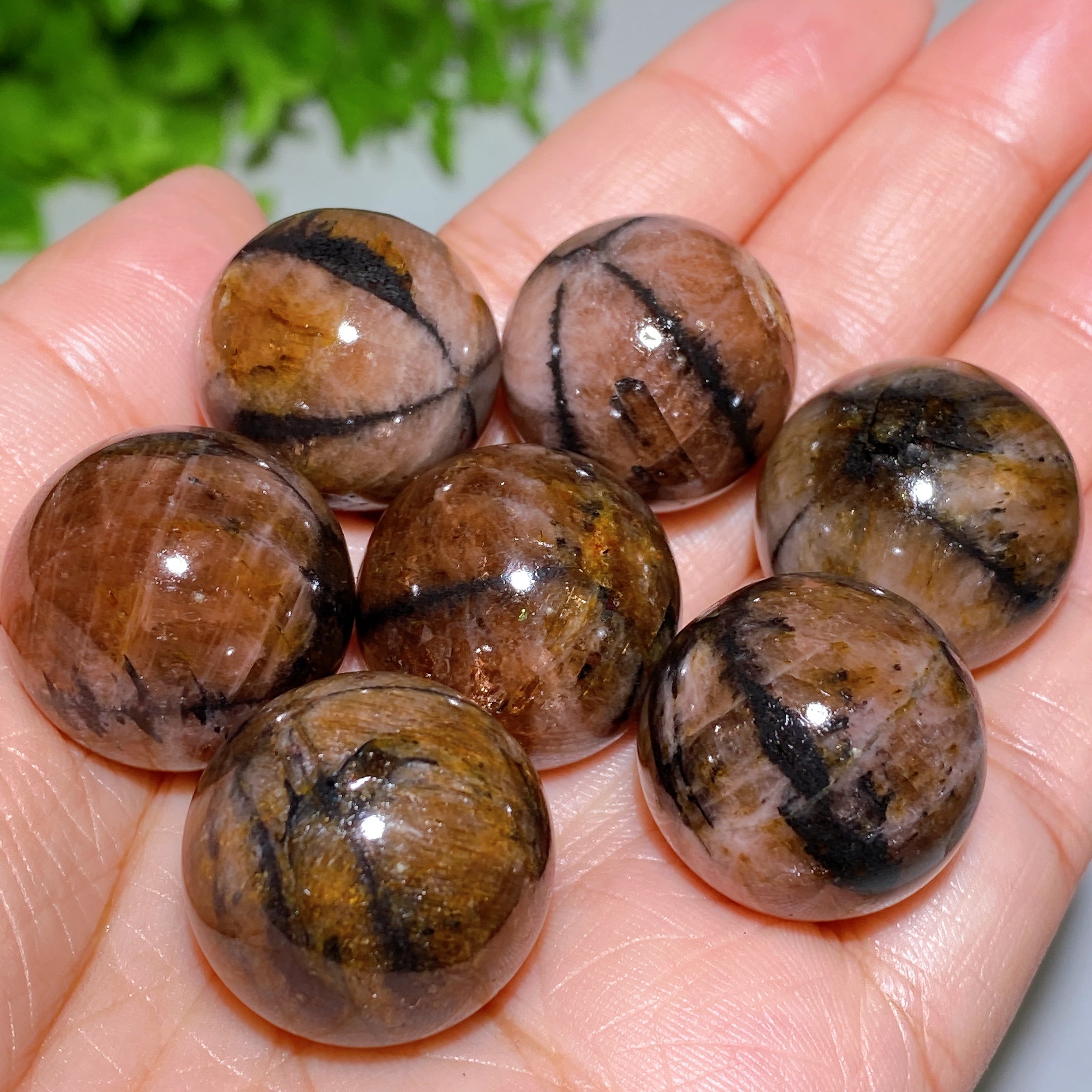22mm Chiastolite Healing Crystal Sphere
