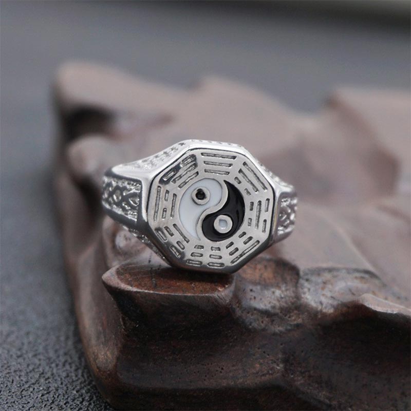 Unisex Copper Yin Yang Luck Ring for Balance & Harmony