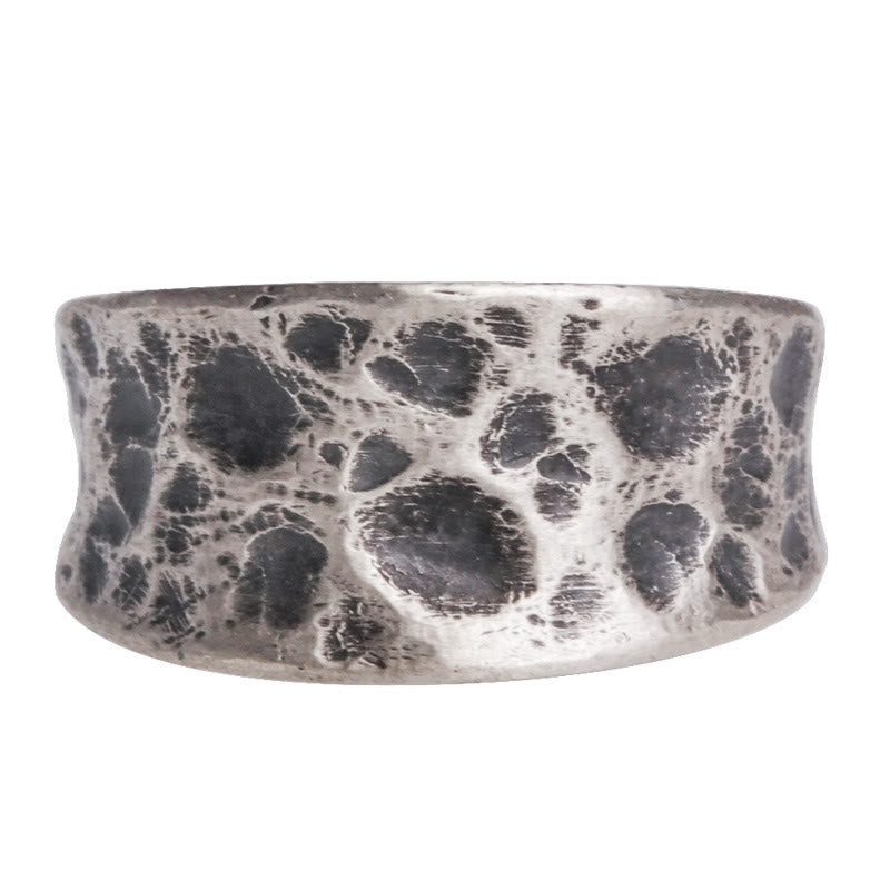 925 Sterling Silver Adjustable Protection Ring with Bump Texture