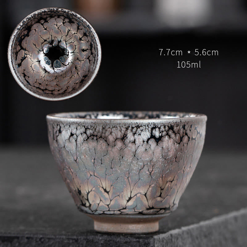 Sakura Jianzhan Ceramic Tea Cup 140ml Cherry Blossom Design