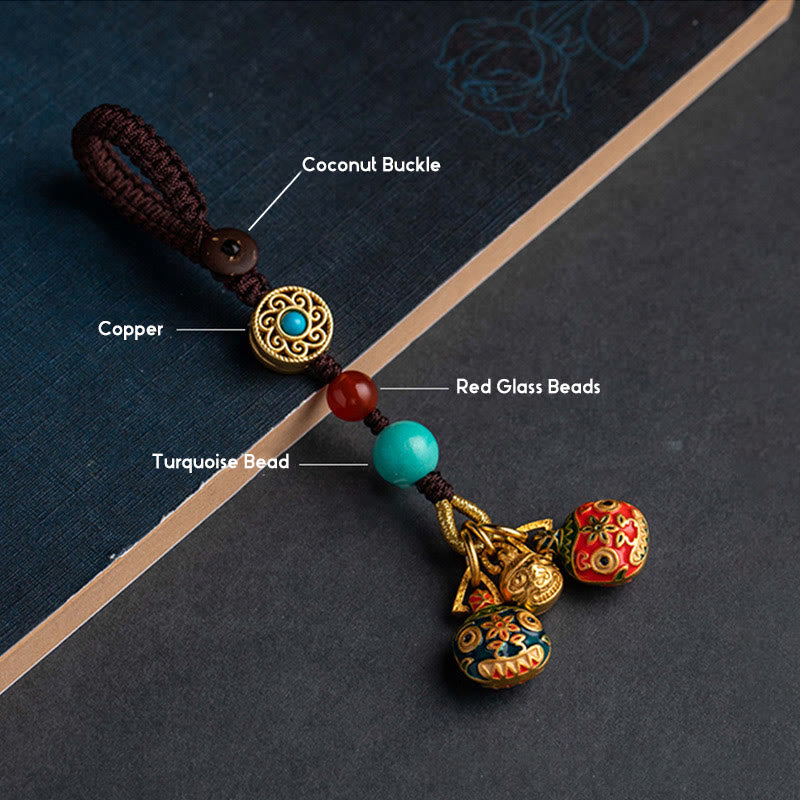 Gold Swallowing Beast Family Luck Key Chain for Spiritual Wealth