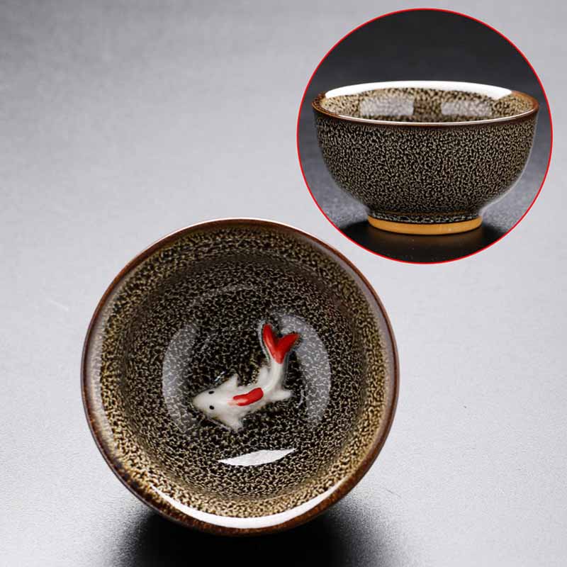 Small Koi Fish Kiln Change Jianzhan Ceramic Tea Cup 60ml