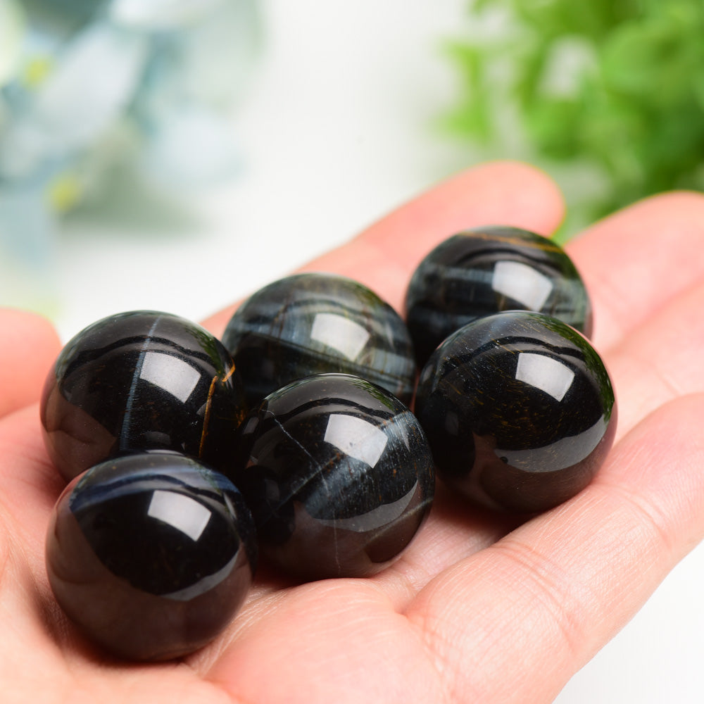 23mm Blue Tiger Eye Healing Crystal Sphere
