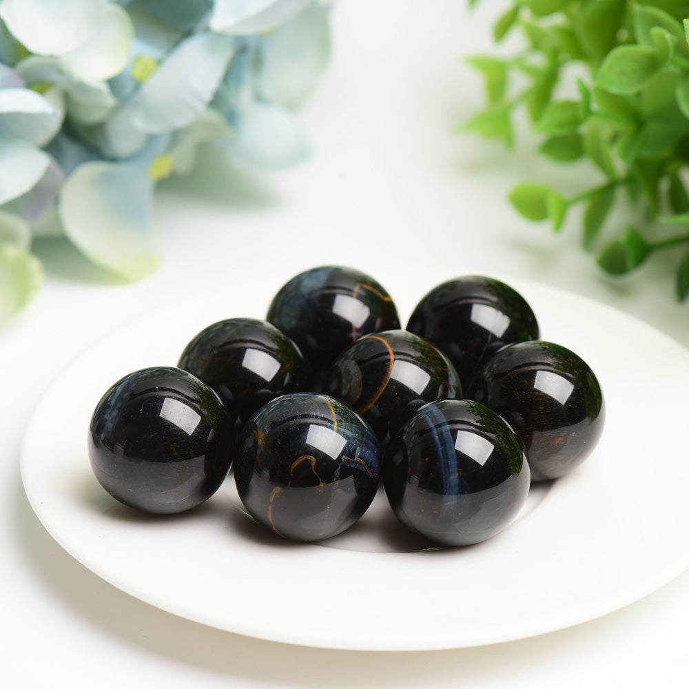 23mm Blue Tiger Eye Healing Crystal Sphere