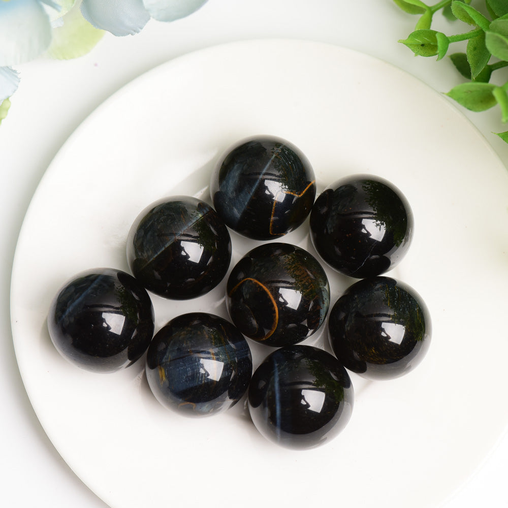 23mm Blue Tiger Eye Healing Crystal Sphere