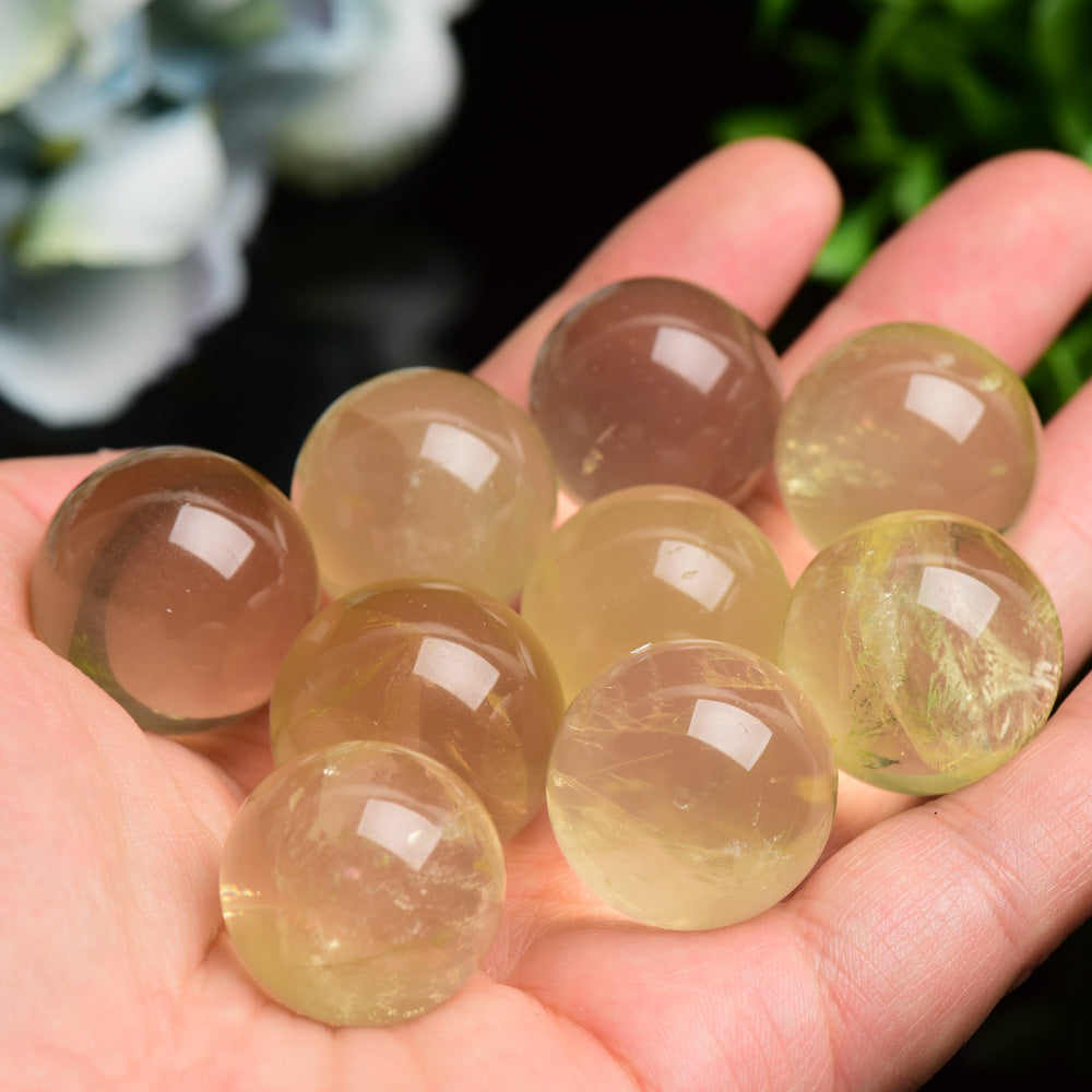 23mm Citrine Crystal Sphere for Healing & Energy