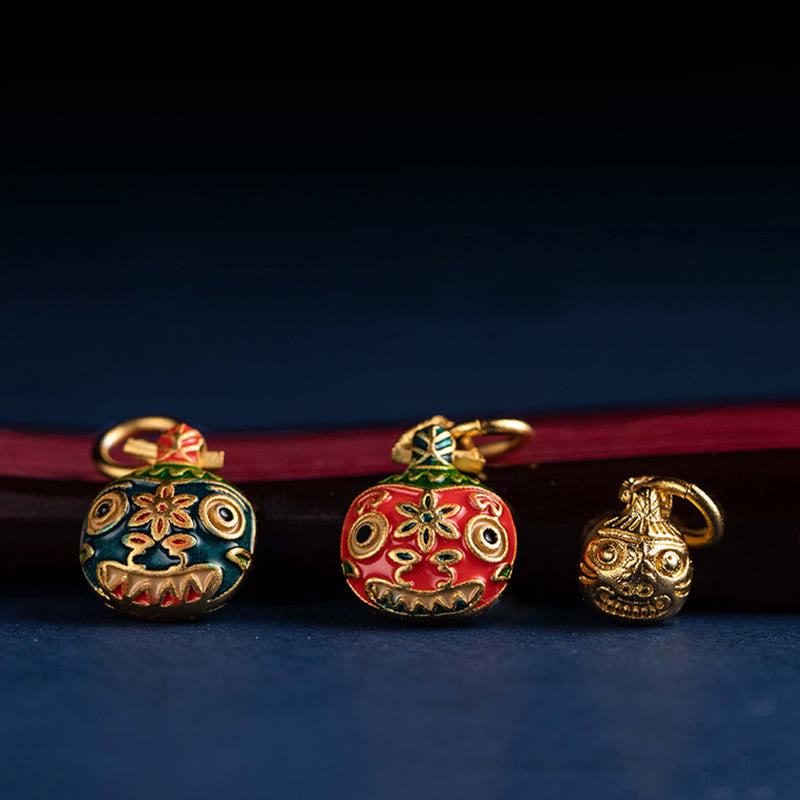 Gold Swallowing Beast Family Luck Key Chain for Spiritual Wealth