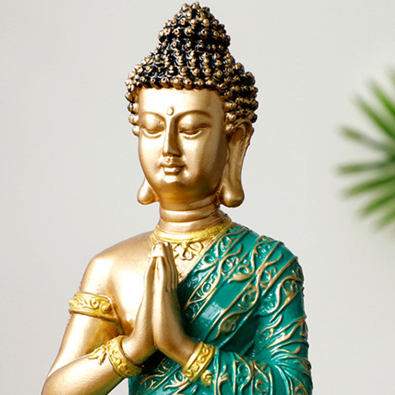Buddha Compassion Resin Statue for Serenity and Luck